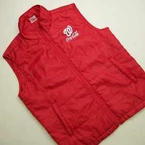 Washington Nationals Coca-Cola Men's Lightweight Zip Up Casual Utility Vest L